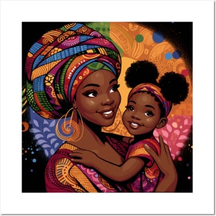 Afrocentric Mother And Baby Posters and Art